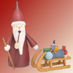 Weihnachtswichtel mit Schlitten