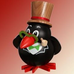 Kugelr�ucherfigur Rabe