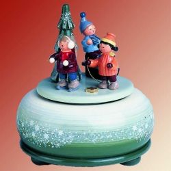 Spieldose, klein - Winterfreuden / Schlitten