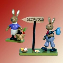 Hase Wanderer und Hase mit M�hrenkorb
