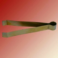 Zange f�r Kohletabletten, Messing