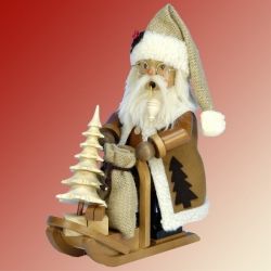R�ucherm�nnchen Weihnachtsmann mit Schlitten