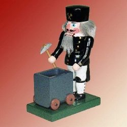 Nussknacker Bergmann mit Lore