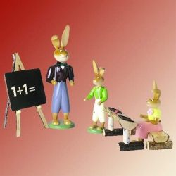 Hasenschule (Lehrer mit 2 Sch�lern)