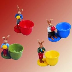 Eierbecher-Set Hasenfamilie