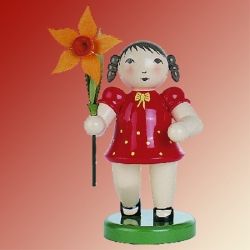 Blumenkind rot - mit Narzisse