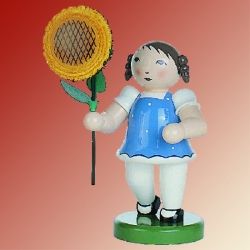 Blumenkind blau - mit Sonnenblume
