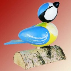Holzfigur Blaumeise