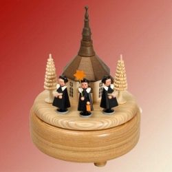 Spieldose Seiffener Kirche/Kurrende, schwarz