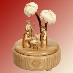 Spieldose Christi Geburt klein (Fig. m. Gesicht)