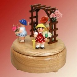 Spieldose Blumenkinder, natur
