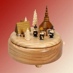 Spieldose Dorf Seiffen mit Kurrende, natur