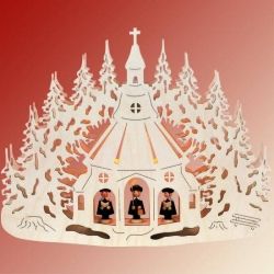 SAICO Fensterlicht Seiffener Kirche mit Figuren