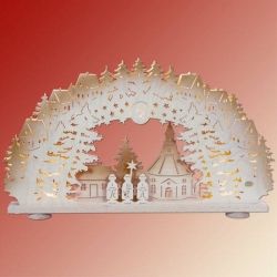 SAICO 3D Schwibbogen Seiffener Kirche