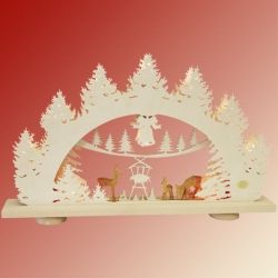 SAICO 3D Schwibbogen Geschnitzte Rehe - Erzgebirge
