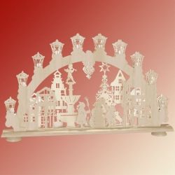 SAICO 3D Schwibbogen Winter in der Stadt - Erzgebirge