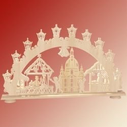 SAICO 3D Schwibbogen Dresdener Striezelmarkt - Erzgebirge