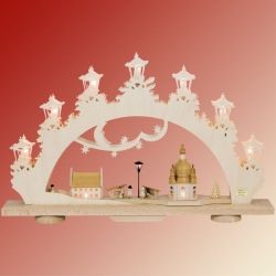 SAICO 3D Schwibbogen Dresdener Frauenkirche mit Figuren - Erzgeb