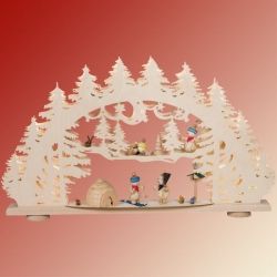 SAICO 3D Schwibbogen Schneemann - Erzgebirge