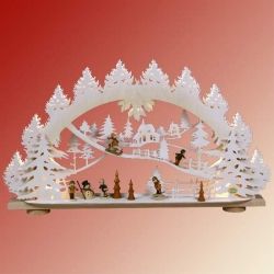 SAICO 3D Schwibbogen Kinder im Schnee