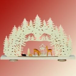 SAICO 3D Schwibbogen Wildf�tterung mit Rehen - Erzgebirge