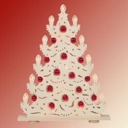SAICO 3D Lichterspitze Baum mit roten Kugeln