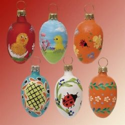 Baumbehang aus Glas - Ostereier Set 1