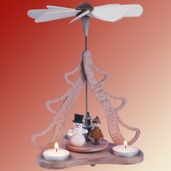 Tischpyramide Schneemann