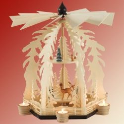 Teelicht-Pyramide Rehspuren