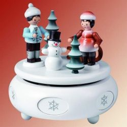 Spieldose mit Winterkindern