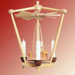 Ampel-Pyramide geschnitzte Rehe