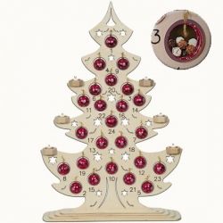Adventskalender aus Holz (mit Pralinen)