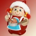 Kugelr�ucherfigur Frau Nikolaus mit Gans