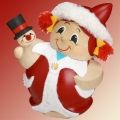Kugelr�ucherfigur Frau Nikolaus mit Cool-Man