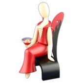 Design-Engel Sexy Lady sitzend