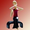Design-Engel sitzend mit Querfl�te
