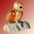 Holzfigur Waldkauz natur