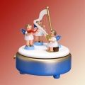Spieldose 3 Engel und Harfe, bunt