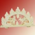 SAICO 3D Schwibbogen Weihnachtsmann mit Rentier, klein - Erzgebi