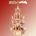 Pyramide Christi Geburt, 4 Etagen natur