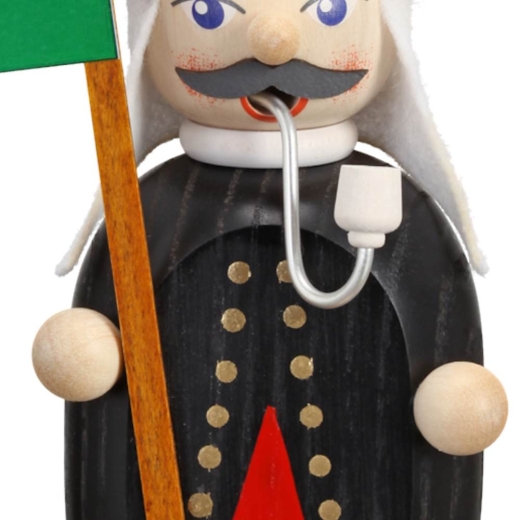 Räuchermännchen Bergmann mit Fahne, 16 cm