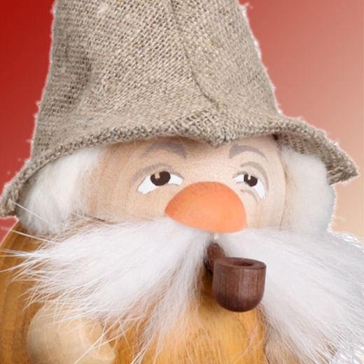 Kugelräuchermännchen Waldzwerg - sandgelb