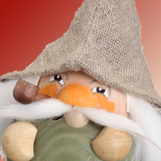 Kugelräuchermännchen Waldzwerg - moosgrün