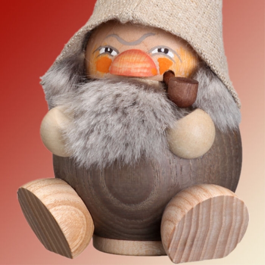 Kugelräuchermännchen Waldzwerg - steingrau