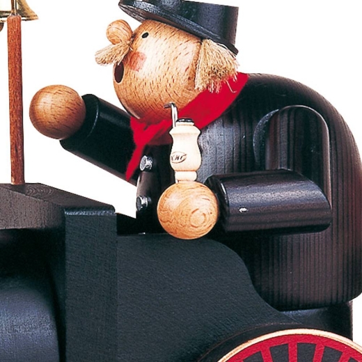 KWO Lokführer mit Eisenbahn und Weihnachtsmann