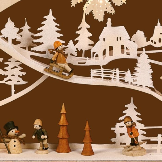 SAICO 3D Schwibbogen Kinder im Schnee
