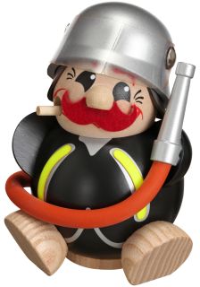 Kugelräucherfigur Feuerwehrmann