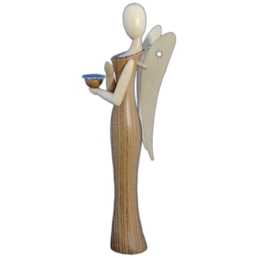 Design-Engel aus Robinie
