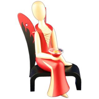 Design-Engel Sexy Lady sitzend