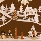 SAICO 3D Schwibbogen Kinder im Schnee